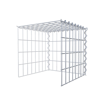 Add-on schanskorf type 4 40 cm x 40 cm x 40 cm (L x H x D), maaswijdte 5 cm x 10 cm, spiraalvormig