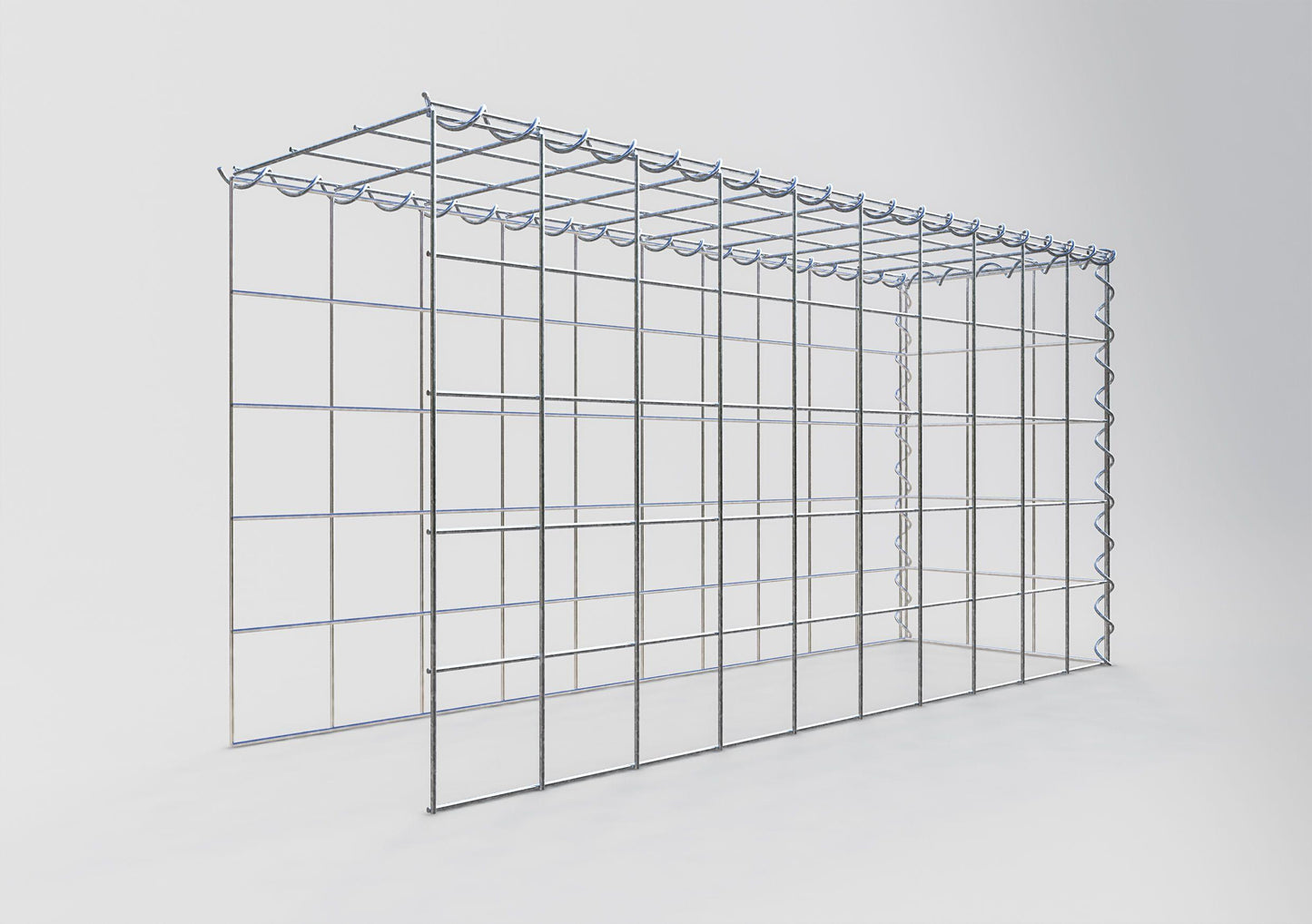 Gabion rapporté type 4 100 cm x 50 cm x 30 cm (L x H x P), mailles 10 cm x 10 cm, spirale