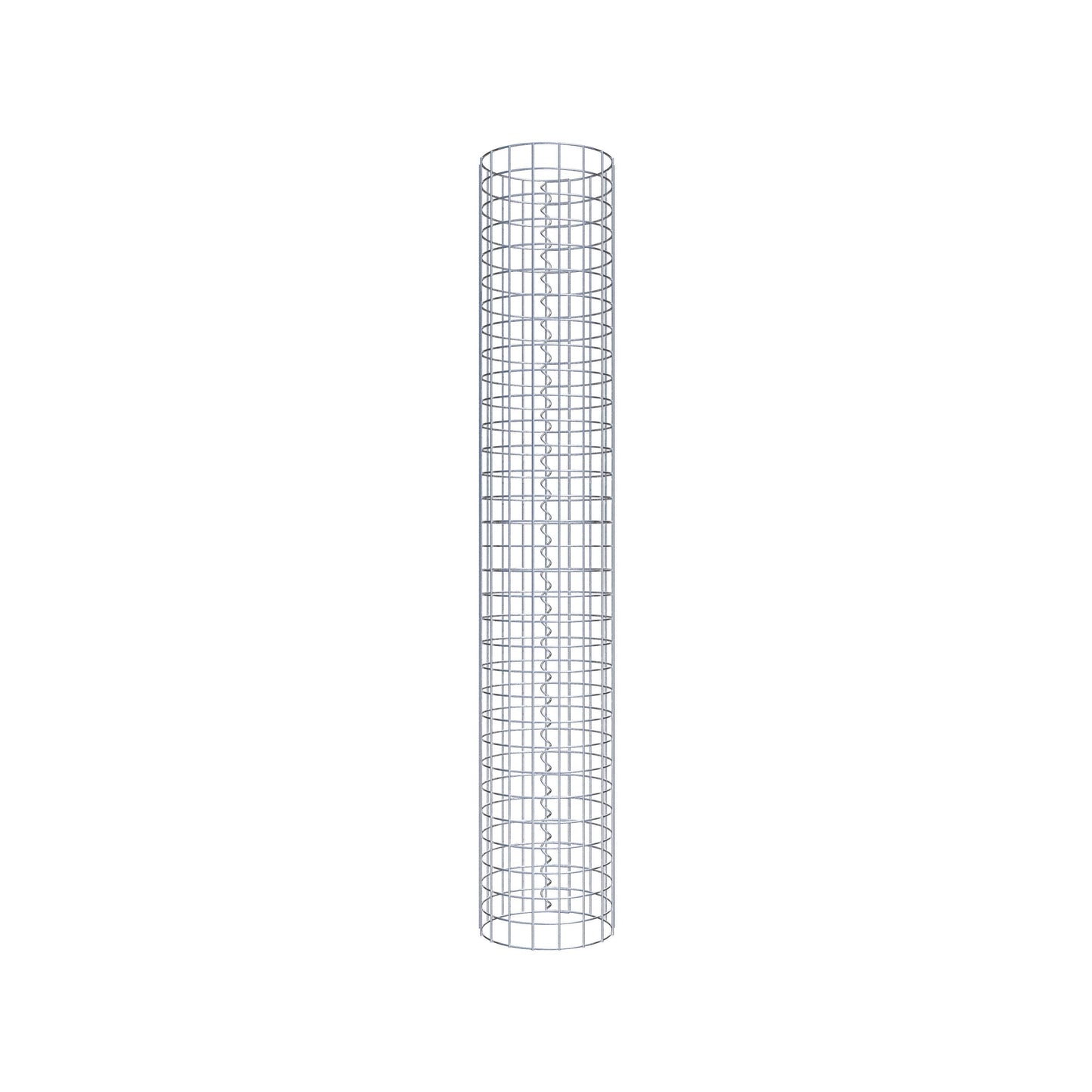 Colonna gabbionata rotonda 27 cm di diametro, 160 cm di altezza, maglia 5 cm x 5 cm