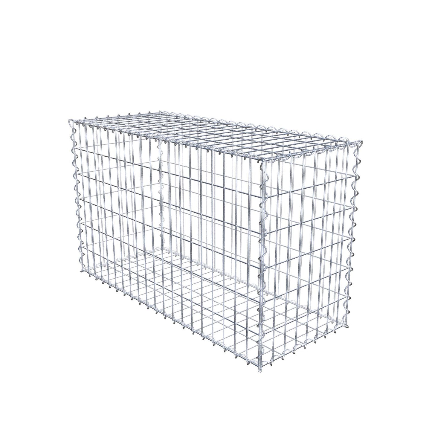 Schanskorf 100 cm x 60 cm x 40 cm (L x H x D), maaswijdte 5 cm x 10 cm, spiraalvormig