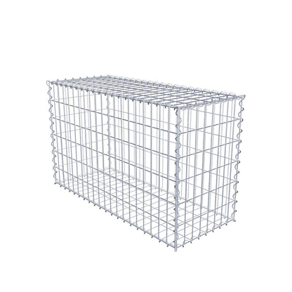 Schanskorf 100 cm x 60 cm x 40 cm (L x H x D), maaswijdte 5 cm x 10 cm, spiraalvormig