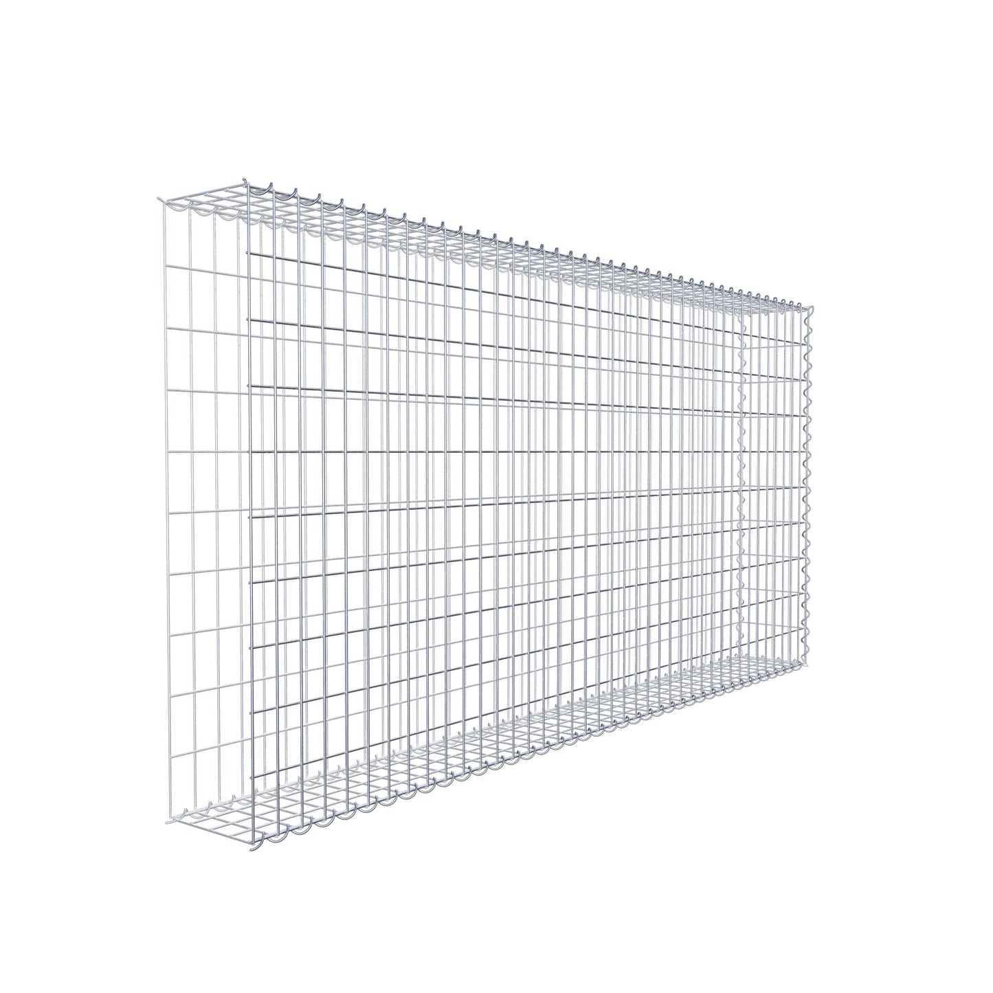 Gabion rapporté type 2 200 cm x 100 cm x 20 cm (L x H x P), mailles 5 cm x 10 cm, spirale
