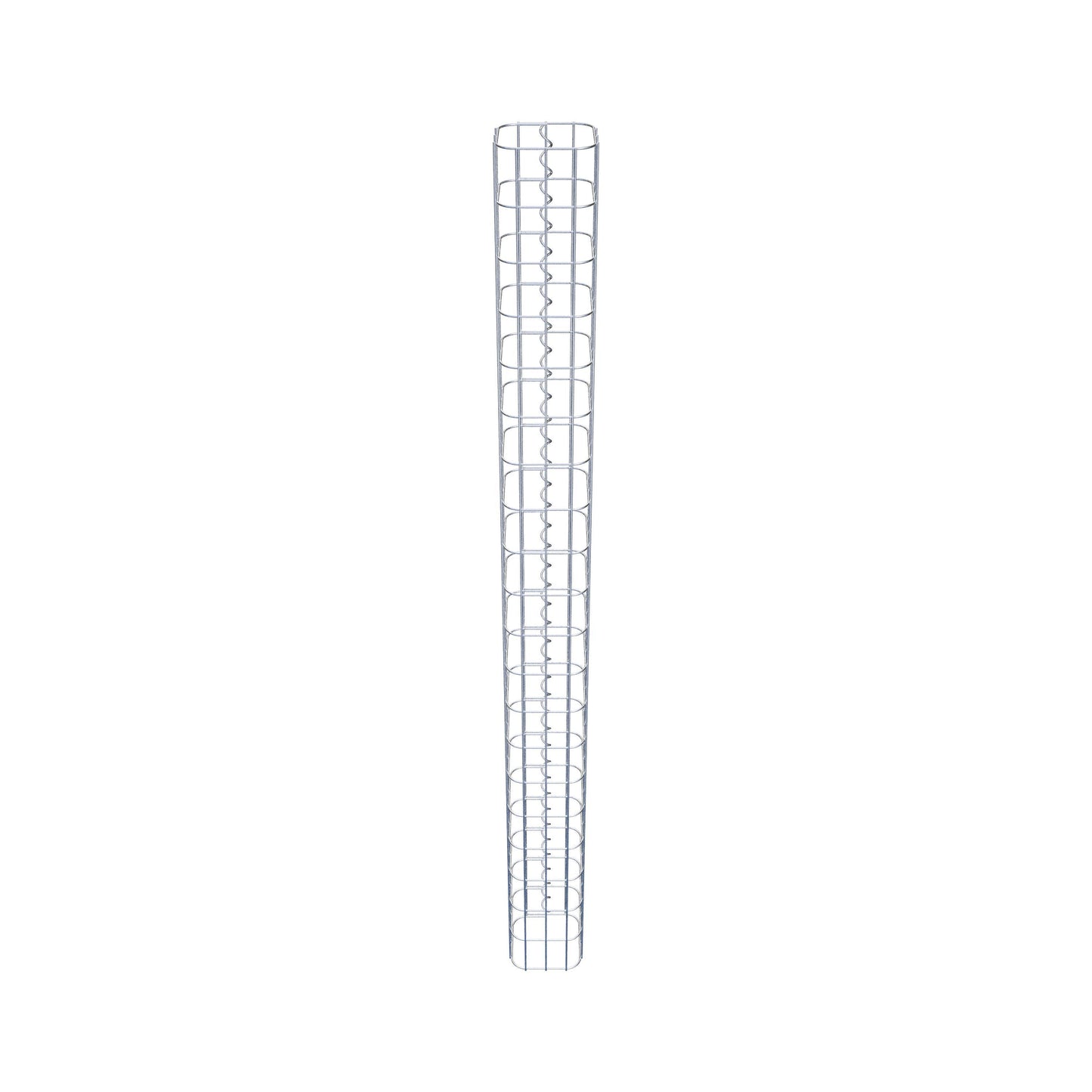 Coluna de gabião quadrada galvanizada a quente, 17 cm x 17 cm, 200 cm de altura, malha 5 cm x 10 cm