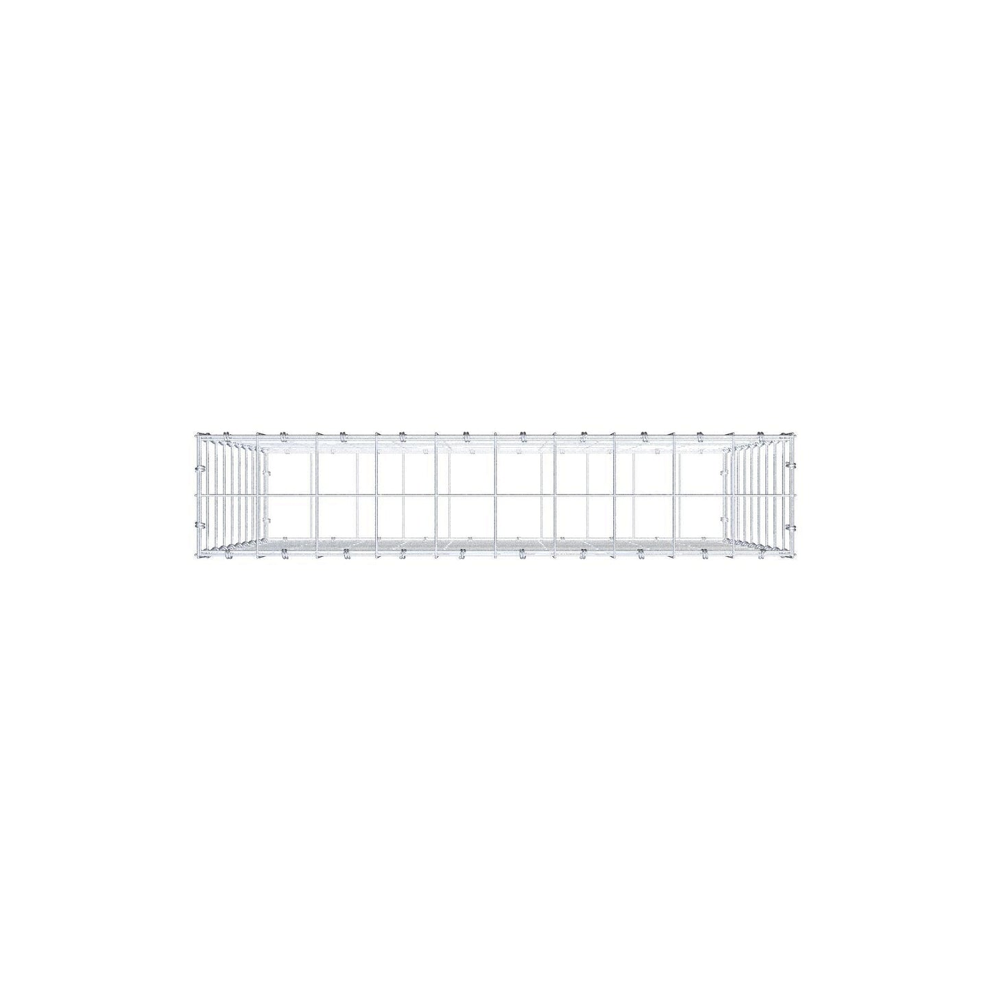 Gabion 100 cm x 90 cm x 20 cm (L x H x D), maskstorlek 10 x 10 cm, spiralring