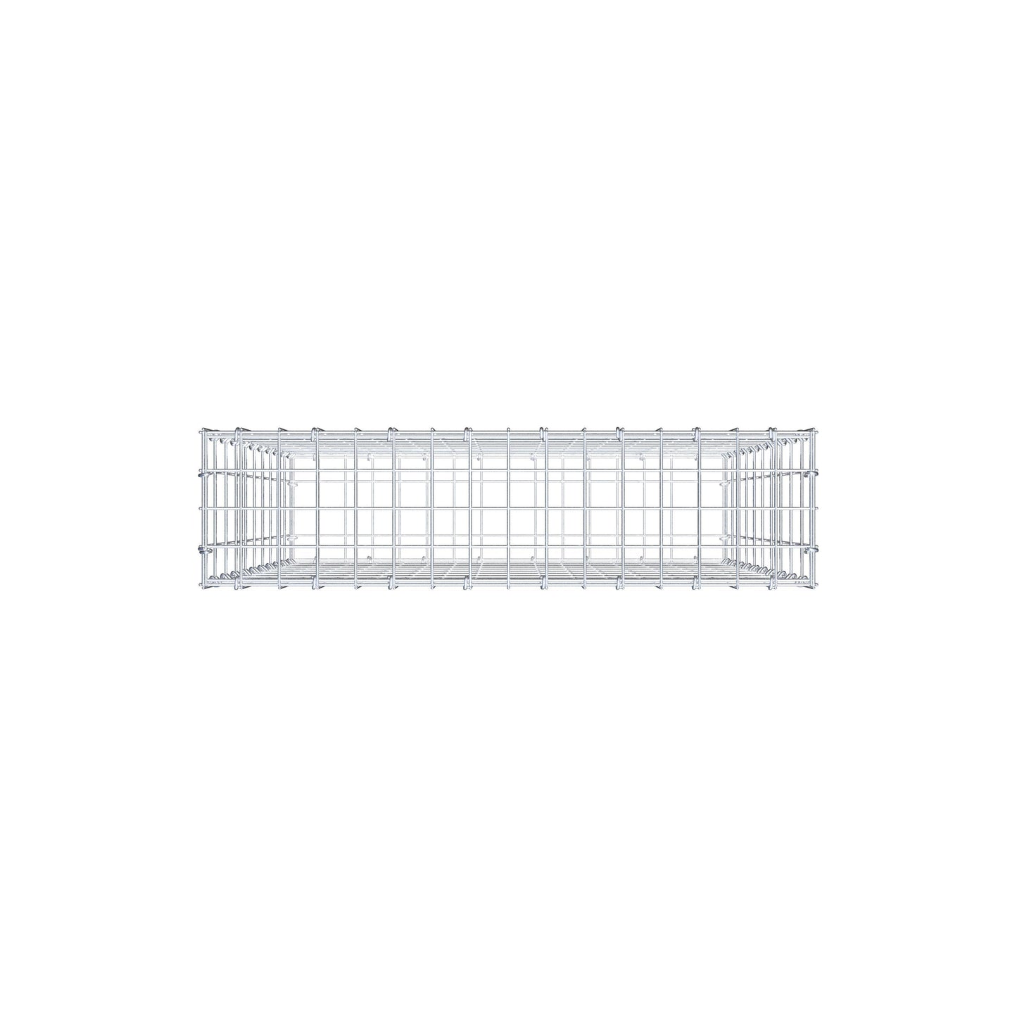Gavión 100 cm x 80 cm x 20 cm (L x A x P), luz de malla 5 cm x 10 cm, anillo en C