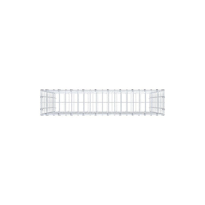 Gabione 100 cm x 90 cm x 20 cm (L x H x T), Maschenweite 5 x 10 cm, Spiralring
