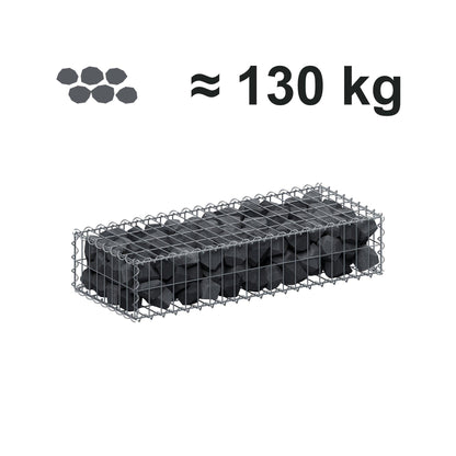 Gabion 100 cm x 20 cm x 40 cm (L x H x D), maskestørrelse 5 cm x 10 cm, spiral