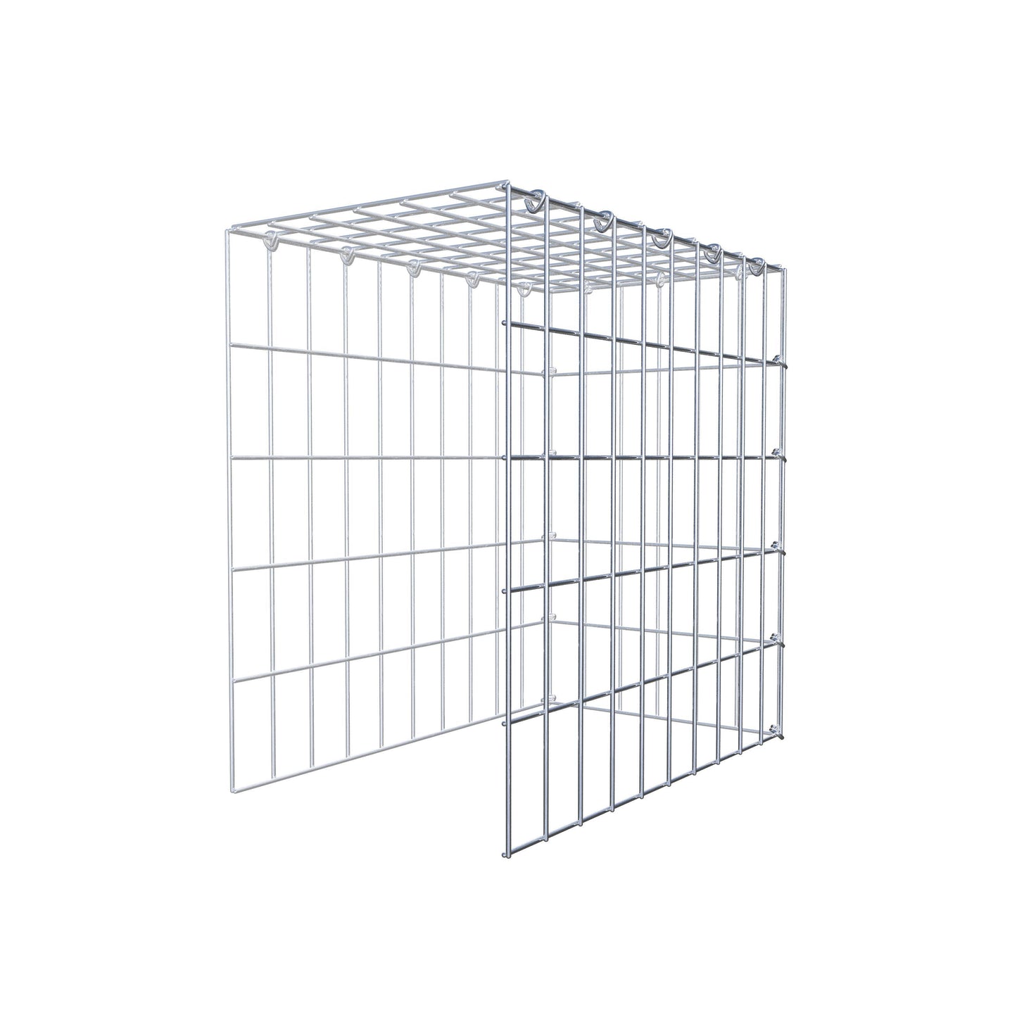 Anbaugabione Typ 4 50 cm x 50 cm x 30 cm (L x H x T), Maschenweite 5 cm x 10 cm, C-Ring