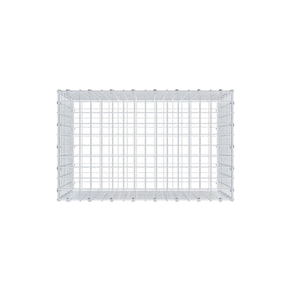Gabion 80 cm x 50 cm x 50 cm (L x H x D), maskstorlek 5 x 5 cm, spiralring