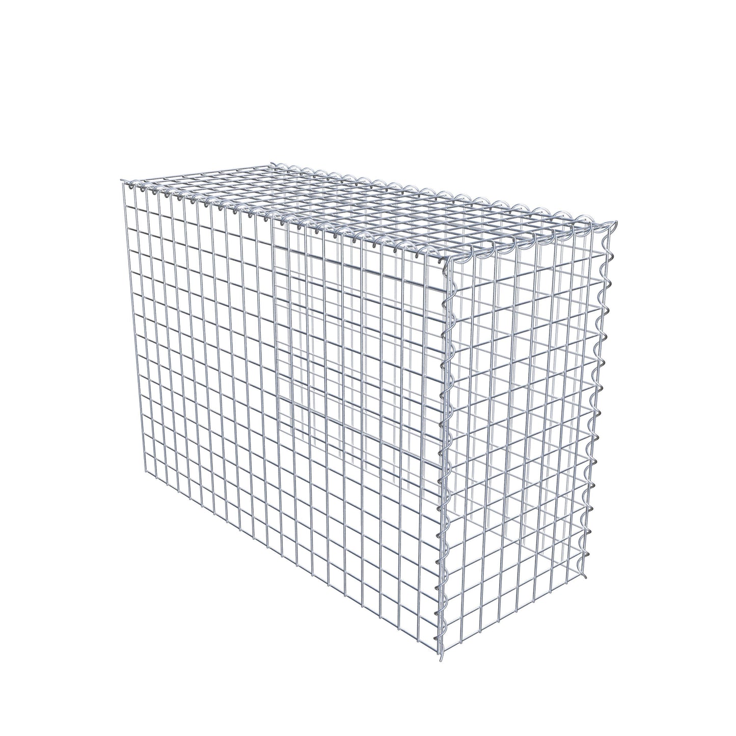Gabião tipo 4 100 cm x 70 cm x 40 cm (C x A x P), malhagem 5 cm x 5 cm, espiral