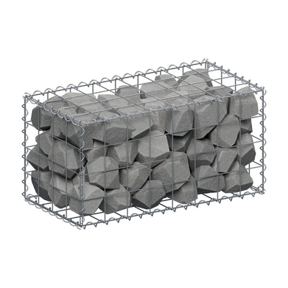 Gabion 80 cm x 40 cm x 40 cm (L x H x D), maskestørrelse 10 cm x 10 cm, spiral