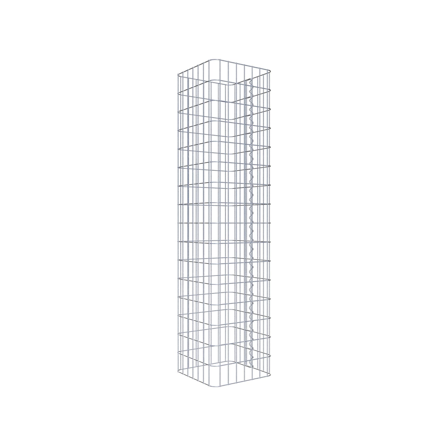 Colonne de gabion carrée 37 cm x 37 cm, 160 cm de hauteur, MW 5 cm x 10 cm