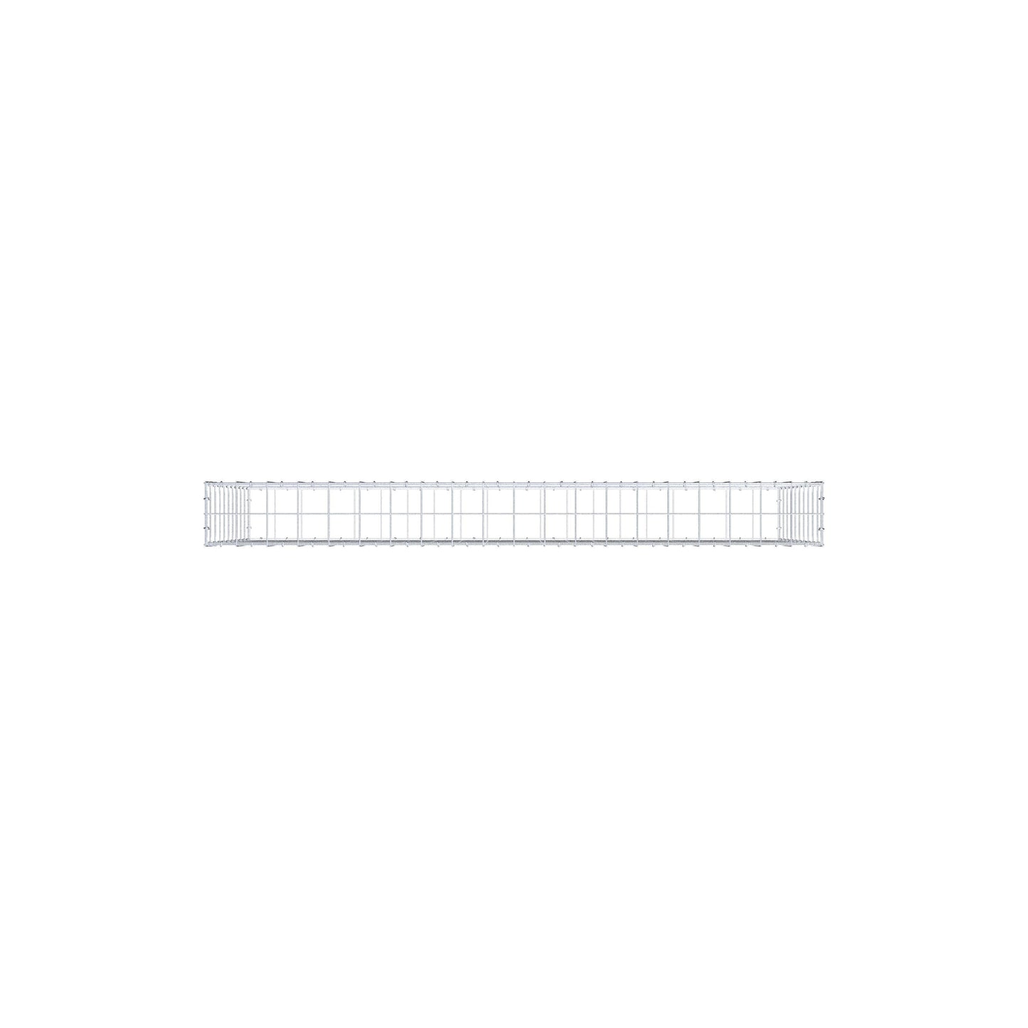 Gabião 200 cm x 100 cm x 20 cm (C x A x P), malhagem 10 cm x 10 cm, anel C