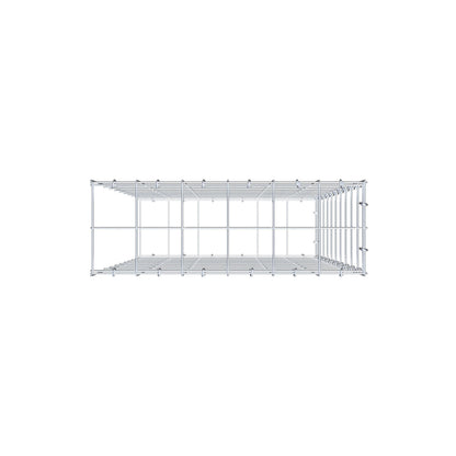 Typ 2 påbyggnadsgabion 100 cm x 60 cm x 20 cm (L x H x D), maskstorlek 10 cm x 10 cm, C-ring