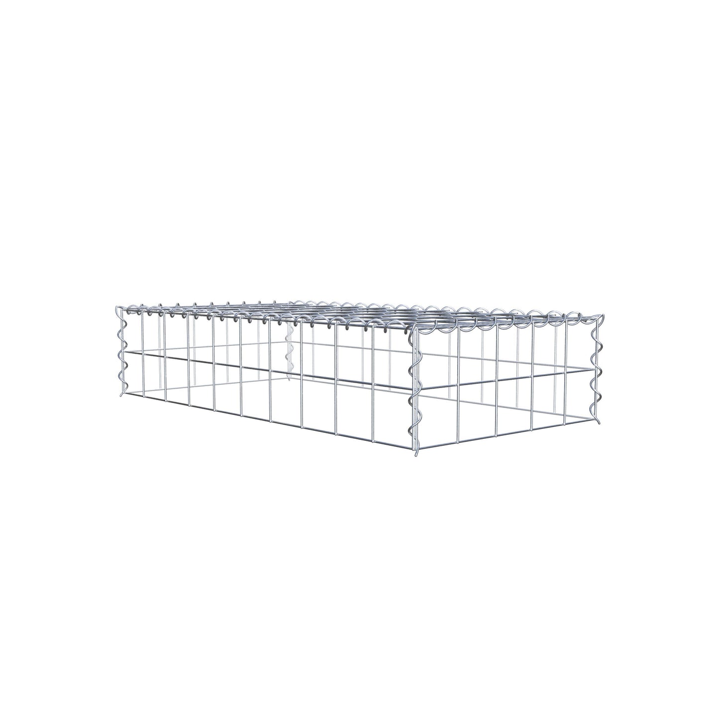 Gabião Tipo 3 100 cm x 20 cm x 50 cm (C x A x P), malhagem 10 cm x 10 cm, espiral