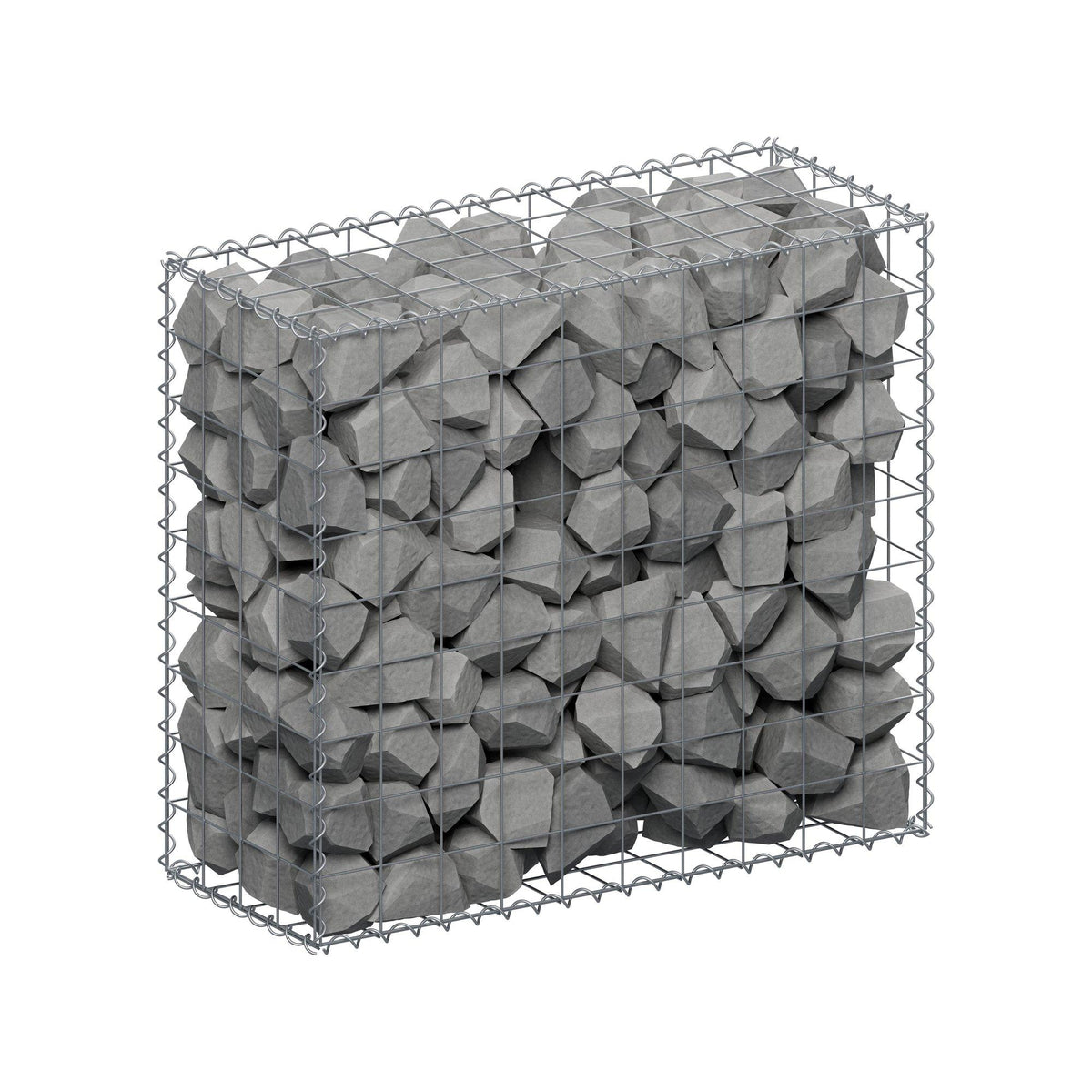 Gabion 100 cm x 90 cm x 40 cm (L x H x D), maskestørrelse 10 cm x 10 cm, spiral