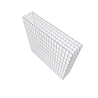 Gabião 100 cm x 100 cm x 20 cm (C x A x P), malhagem 5 cm x 10 cm, anel C