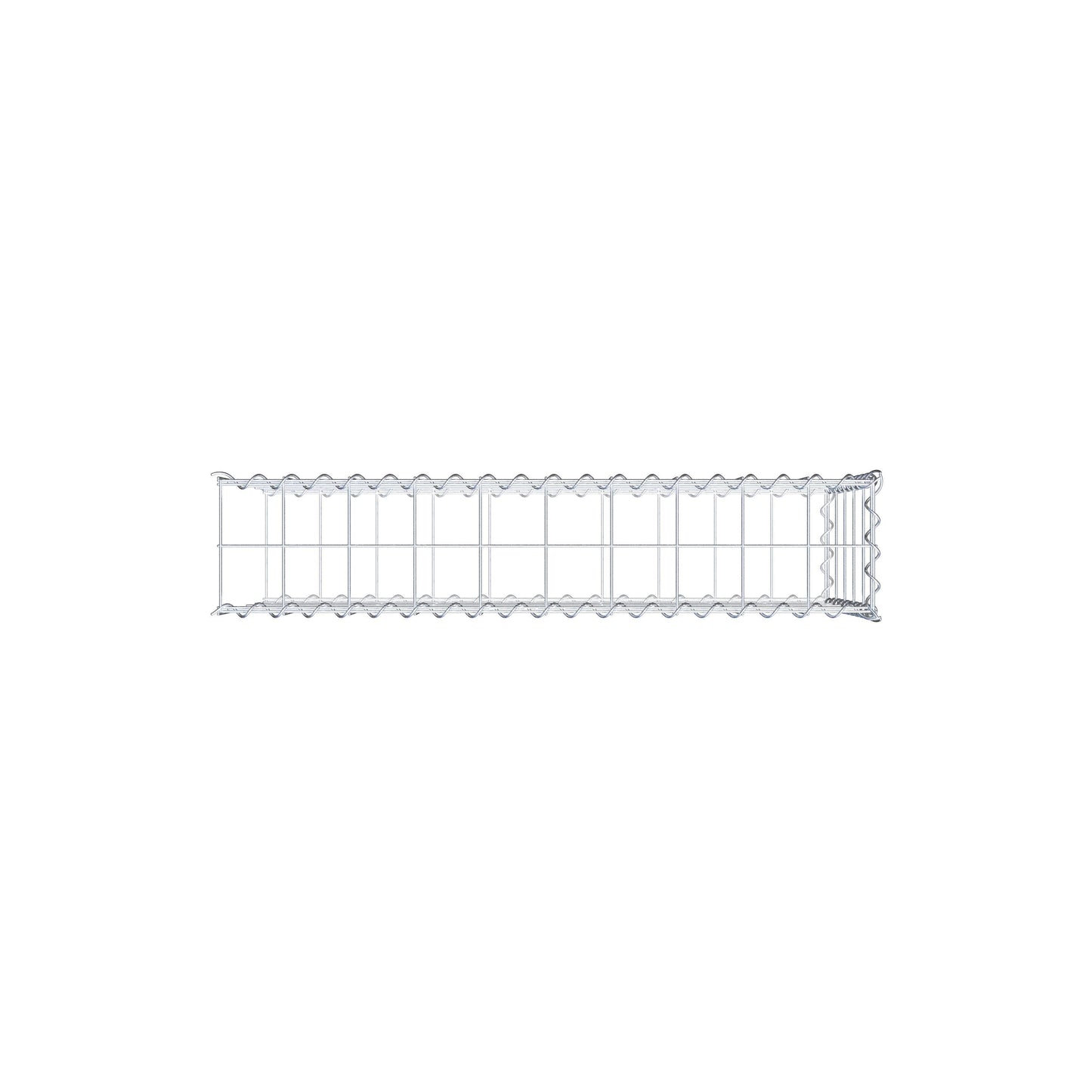 Gabião tipo 2 100 cm x 50 cm x 20 cm (C x A x P), malhagem 10 cm x 10 cm, espiral