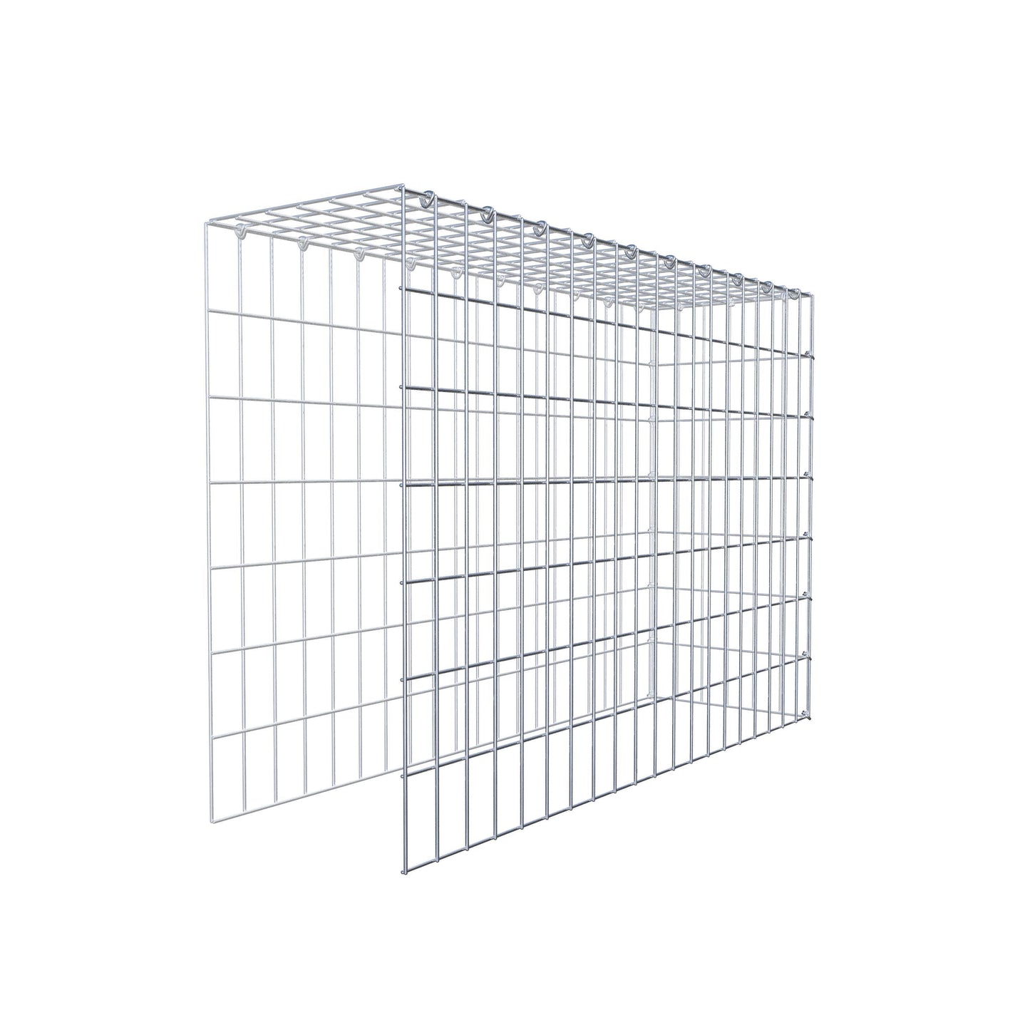 Fourche rapportée type 4 100 cm x 70 cm x 30 cm (L x H x P), mailles 5 cm x 10 cm, anneau en C