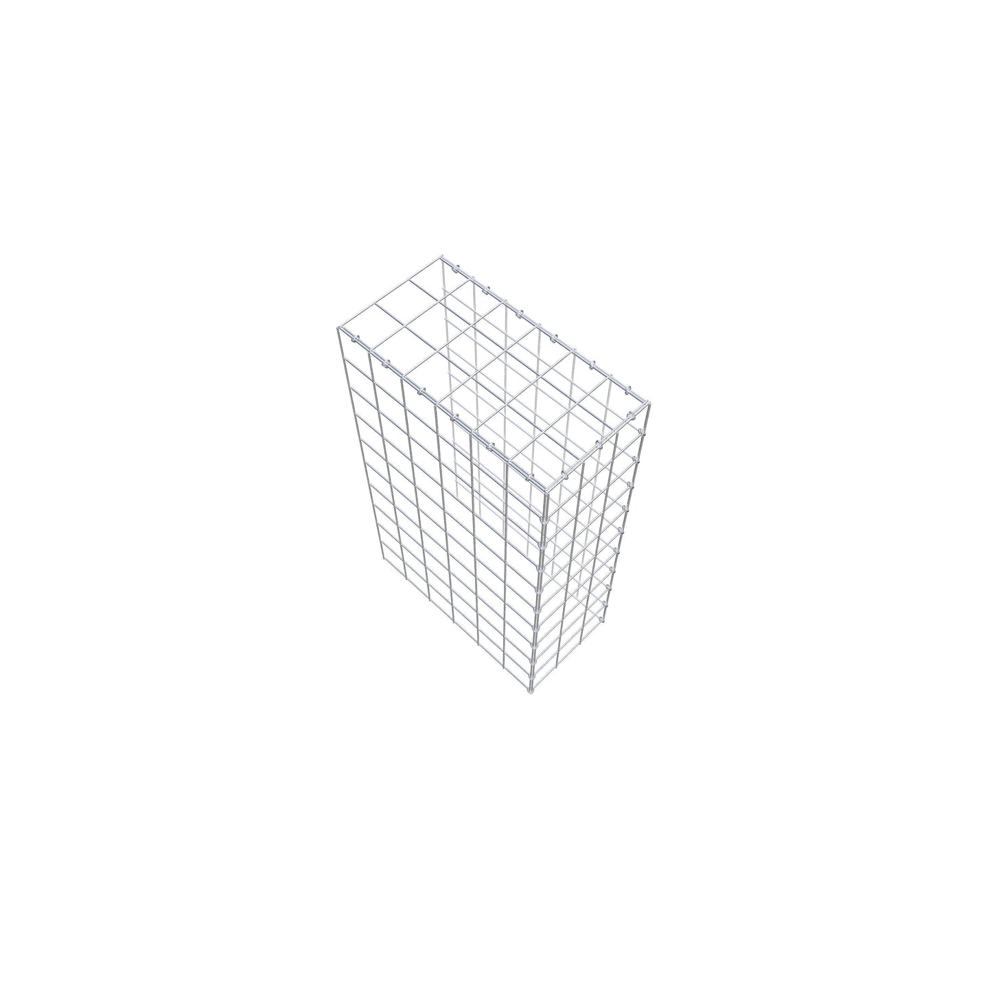 Monteret gabion type 4 100 cm x 60 cm x 30 cm (L x H x D), maskestørrelse 10 cm x 10 cm, C-ring