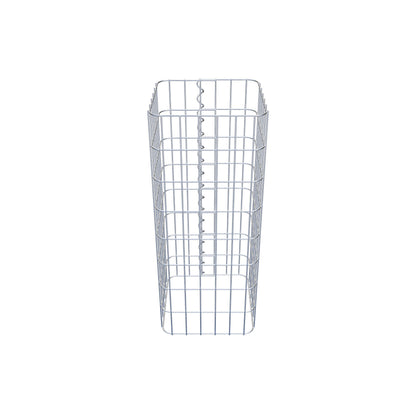 Columna de gaviones, angular 32 cm x 32 cm, 80 cm de altura, MW 5 cm x 10 cm