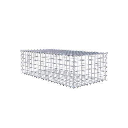 Gabione 100 cm x 30 cm x 50 cm (L x H x T), Maschenweite 5 cm x 5 cm, Spirale