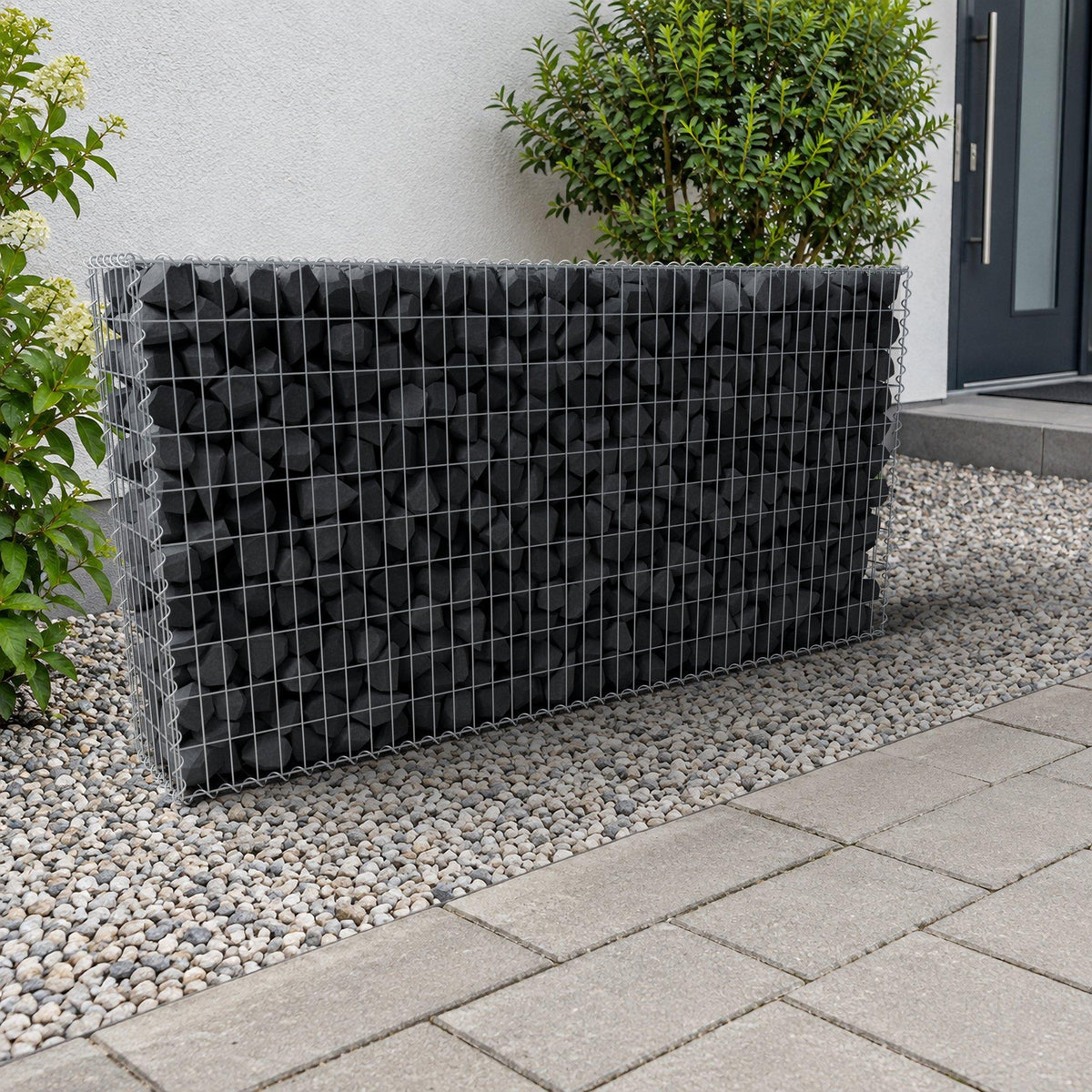 Gabião 200 cm x 100 cm x 30 cm (C x A x P), malhagem 5 cm x 10 cm, espiral