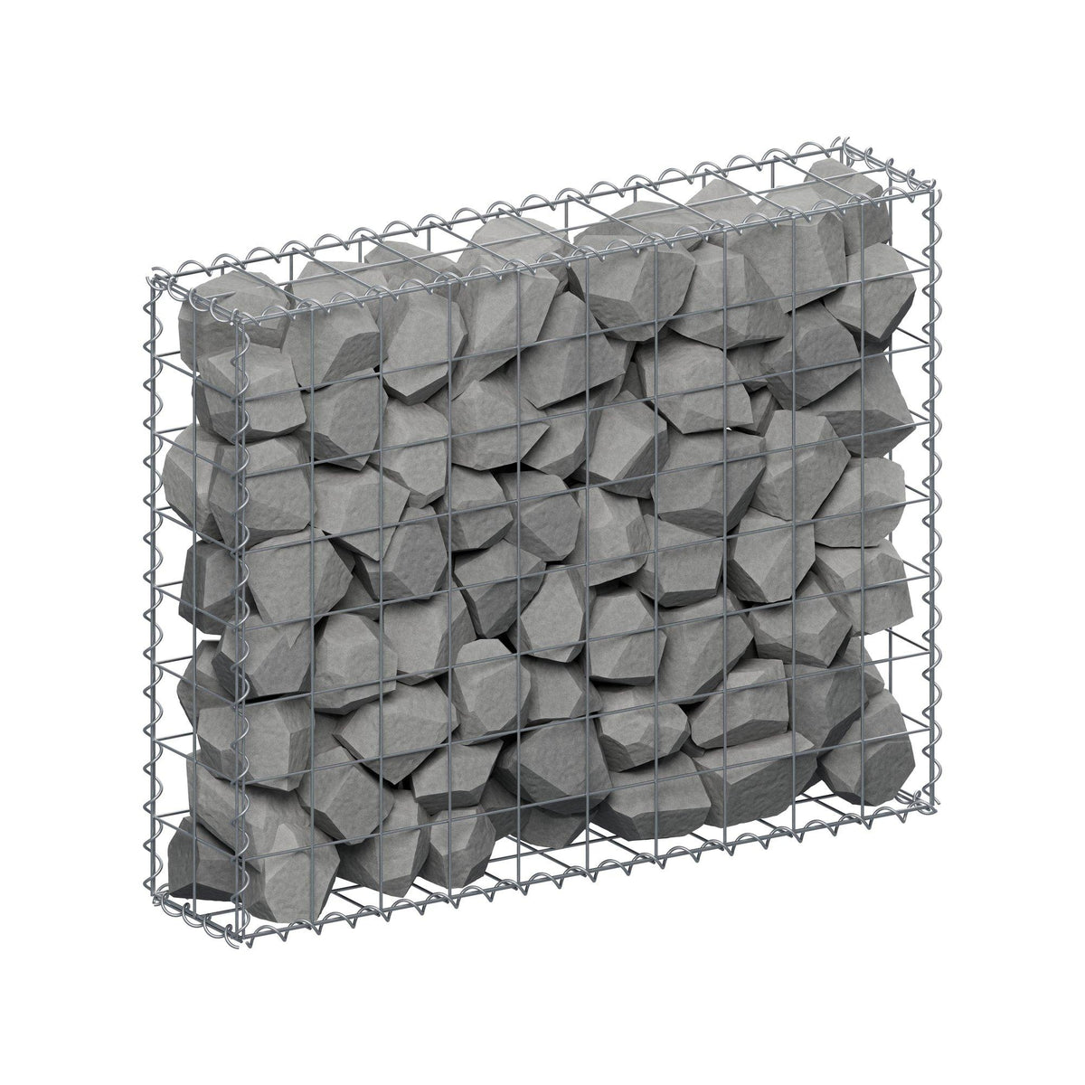Gabion 100 cm x 80 cm x 20 cm (L x H x D), maskestørrelse 10 cm x 10 cm, spiral