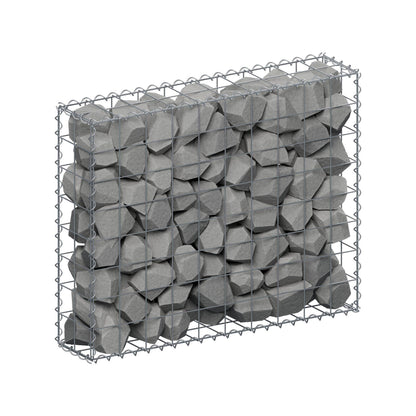 Gabion 100 cm x 80 cm x 20 cm (L x H x D), maskestørrelse 10 cm x 10 cm, spiral
