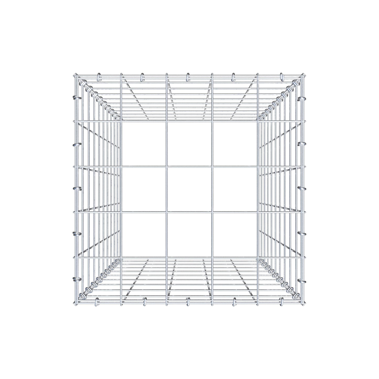 Gabião Tipo 3 100 cm x 50 cm x 50 cm (C x A x P), malhagem 10 cm x 10 cm, anel C