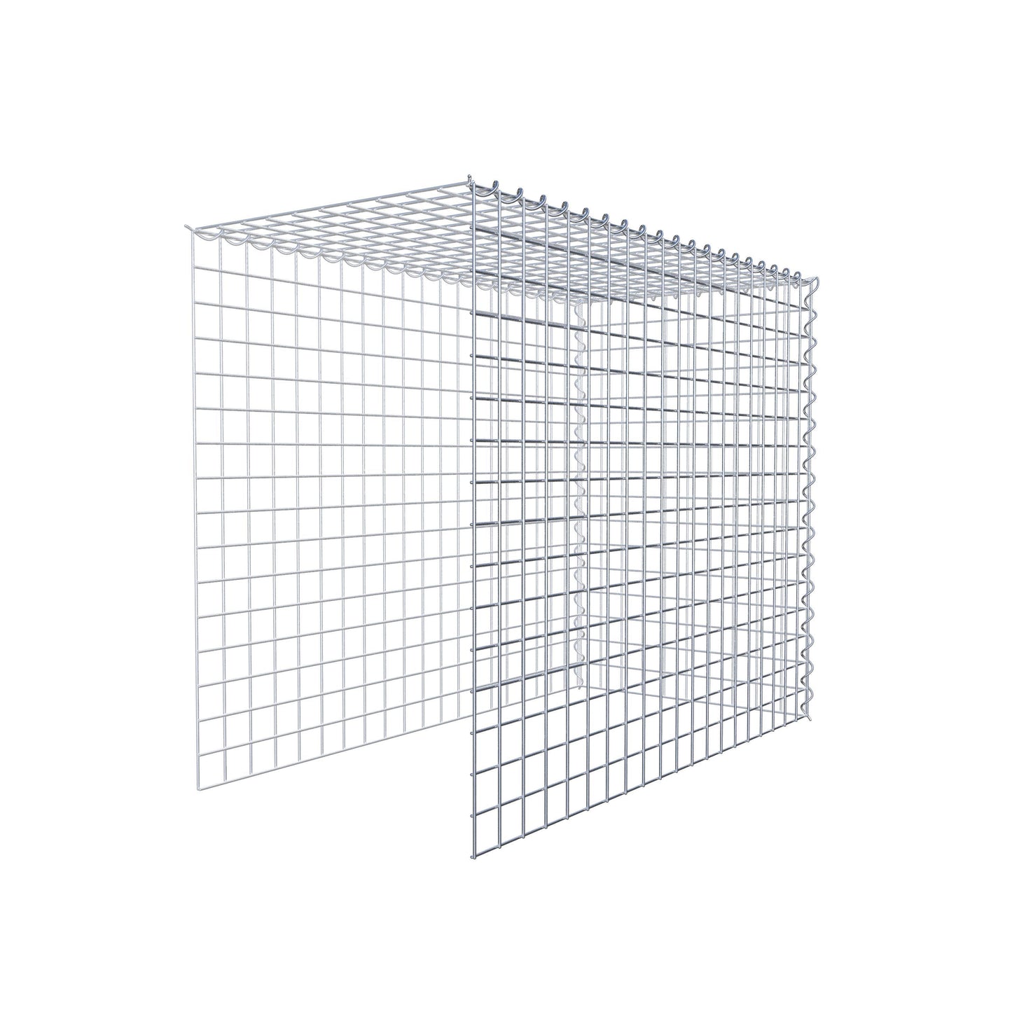 Gabion rapporté type 4 100 cm x 80 cm x 50 cm (L x H x P), mailles 5 cm x 5 cm, spirale
