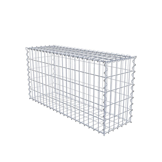 Økonomisæt 3x Gabion 100 cm x 50 cm x 30 cm (L x H x D), maskestørrelse 5 cm x 10 cm, spiral
