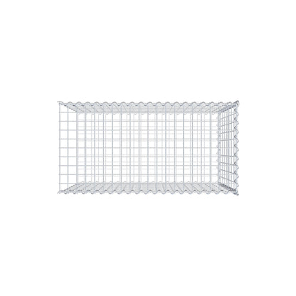 Opvokset gabion type 2 100 cm x 80 cm x 50 cm (L x H x D), maskestørrelse 5 cm x 10 cm, spiral
