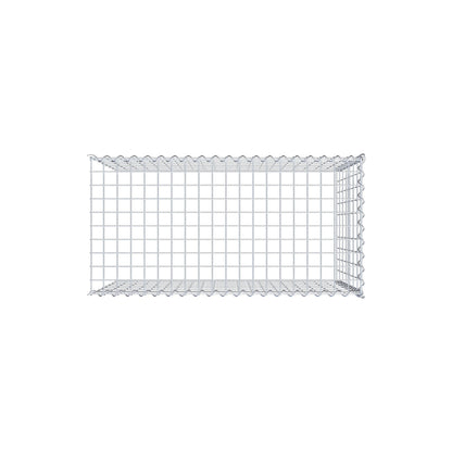 Opvokset gabion type 4 100 cm x 70 cm x 50 cm (L x H x D), maskestørrelse 5 cm x 10 cm, spiral
