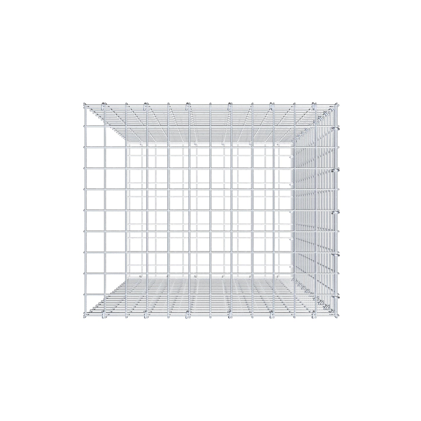 Gabião Tipo 2 100 cm x 60 cm x 50 cm (C x A x P), malhagem 5 cm x 5 cm, anel C