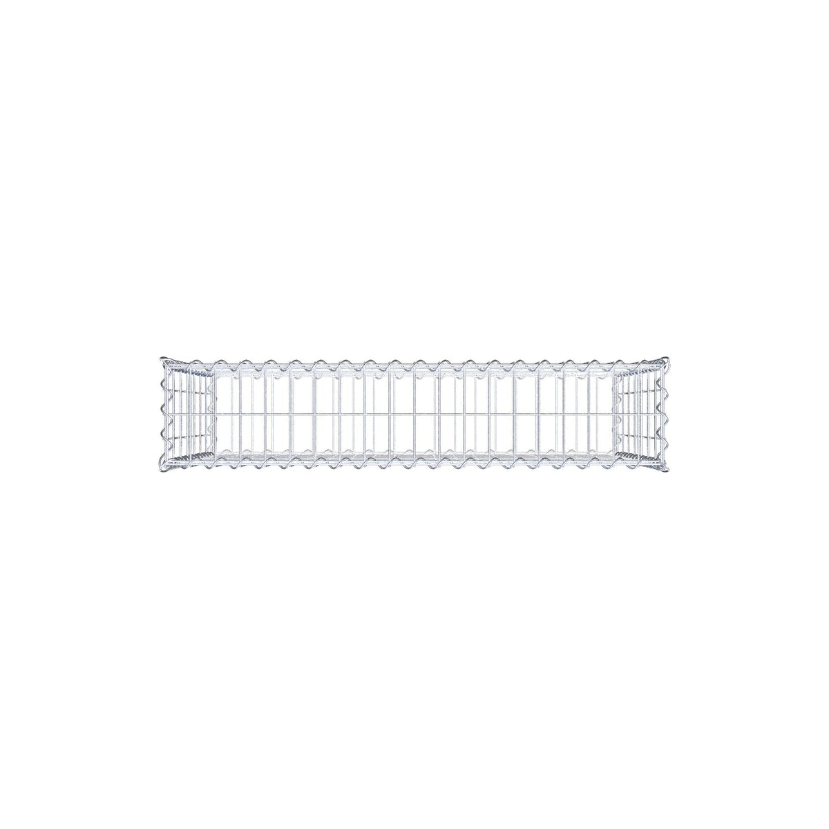 Gabião 100 cm x 70 cm x 20 cm (C x A x P), malhagem 5 cm x 10 cm, espiral