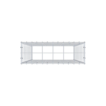 Typ 3 påbyggnadsgabion 100 cm x 60 cm x 20 cm (L x H x D), maskstorlek 10 cm x 10 cm, C-ring