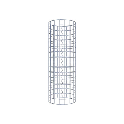 Coluna de gabião redonda 27 cm de diâmetro, 80 cm de altura, malhagem 5 cm x 5 cm