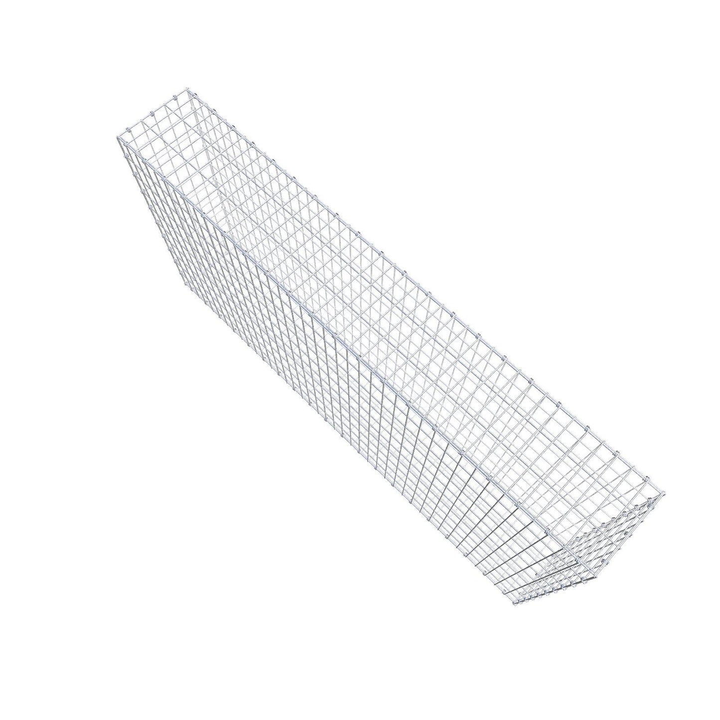 Gabbione 200 cm x 100 cm x 30 cm (L x H x P), maglia 5 x 10 cm, anello a spirale