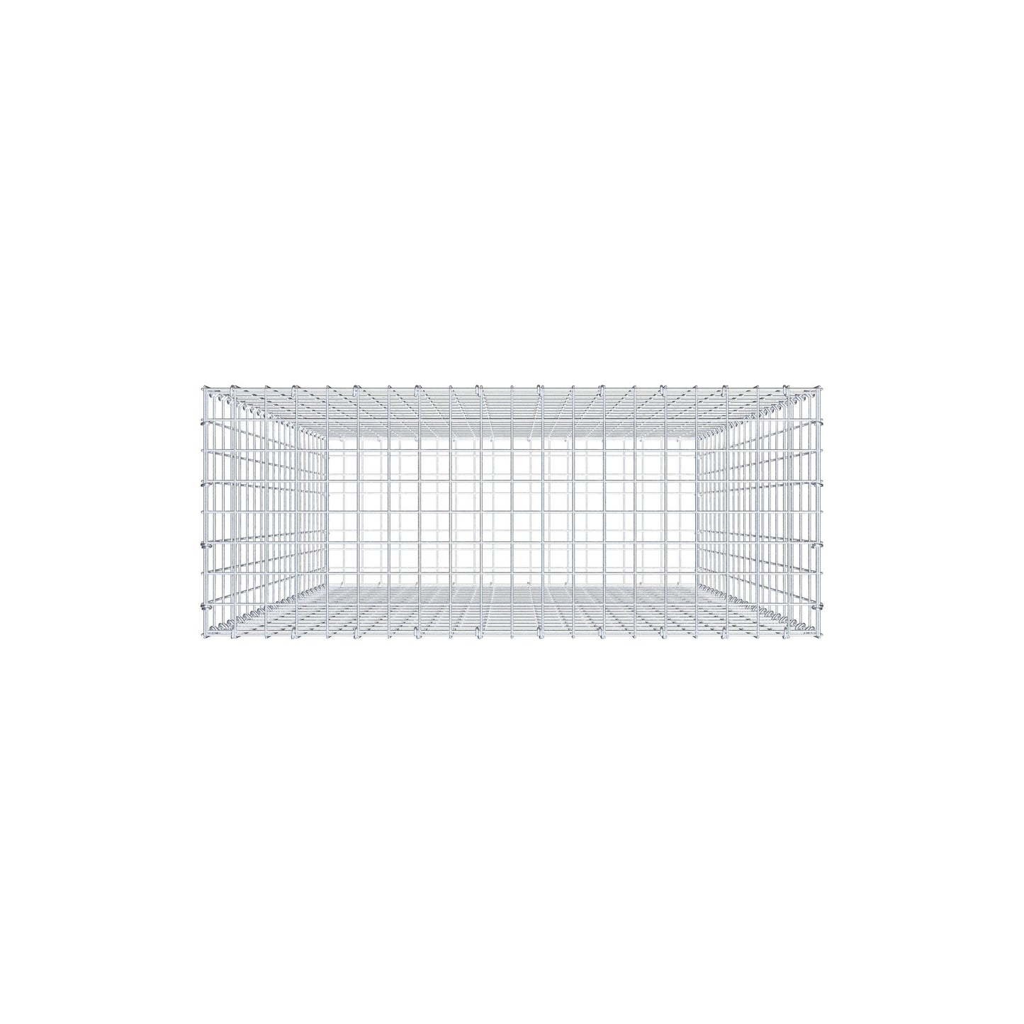Gabione 200 cm x 100 cm x 40 cm (L x H x T), Maschenweite 5 cm x 10 cm, C-Ring