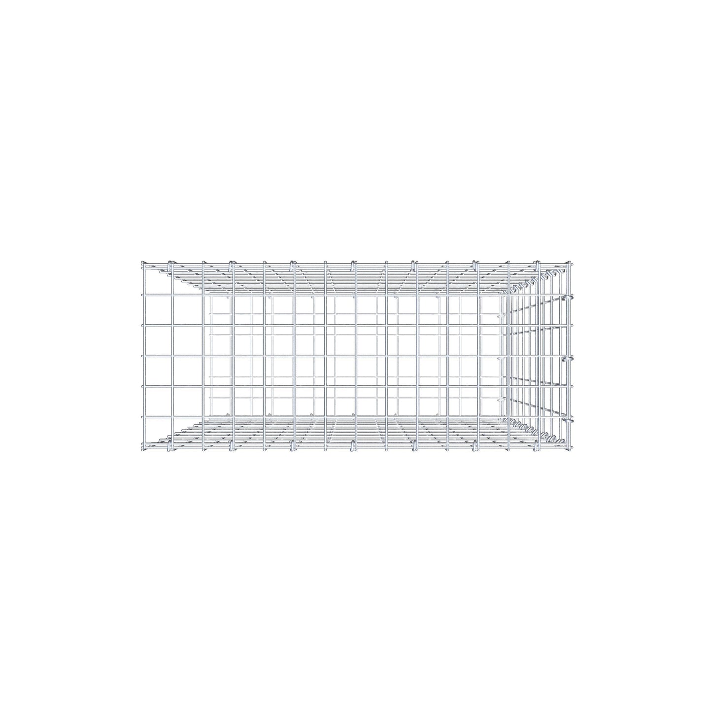 Gabião tipo 2 100 cm x 70 cm x 30 cm, malhagem 5 cm x 10 cm, anel C
