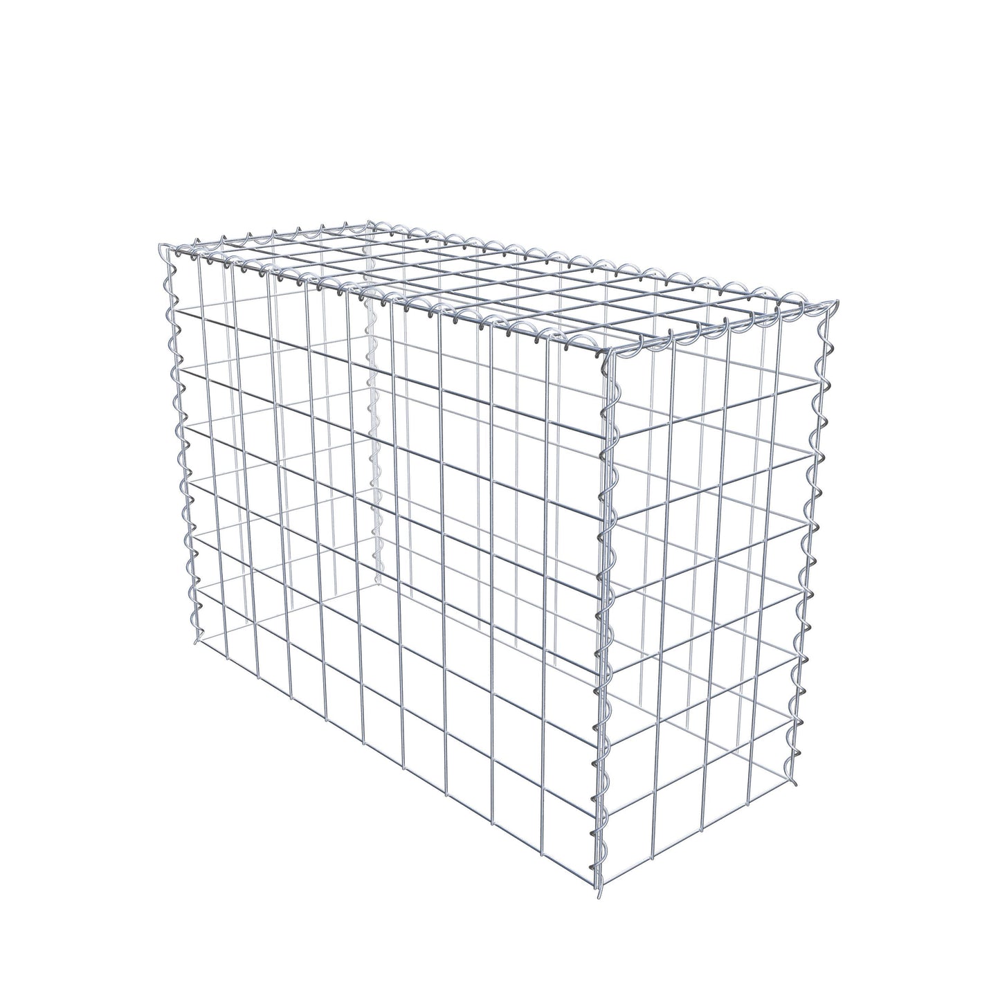 Gabião tipo 3 100 cm x 70 cm x 40 cm (C x A x P), malhagem 10 cm x 10 cm, espiral