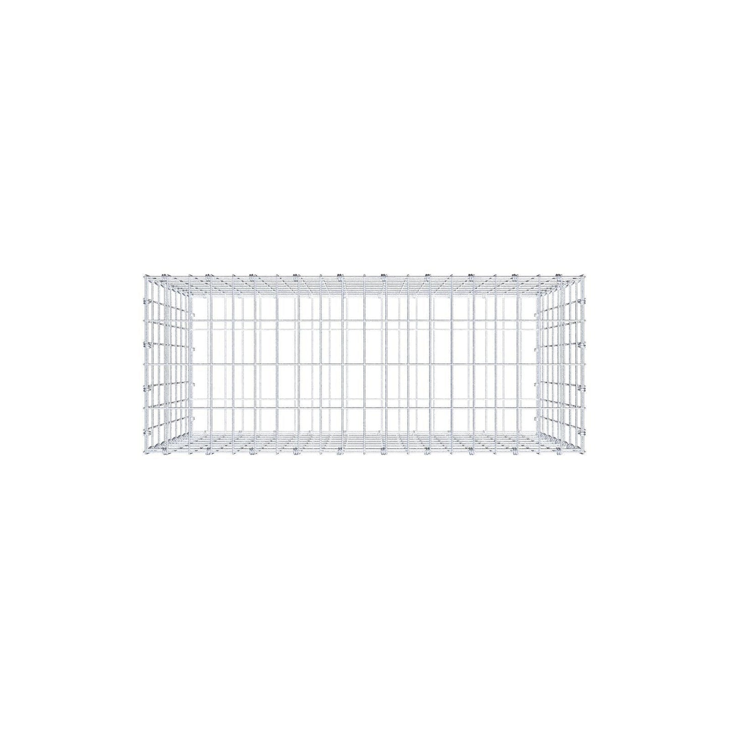 Gabbione 100 cm x 80 cm x 40 cm (L x H x P), maglia 5 x 10 cm, anello a spirale