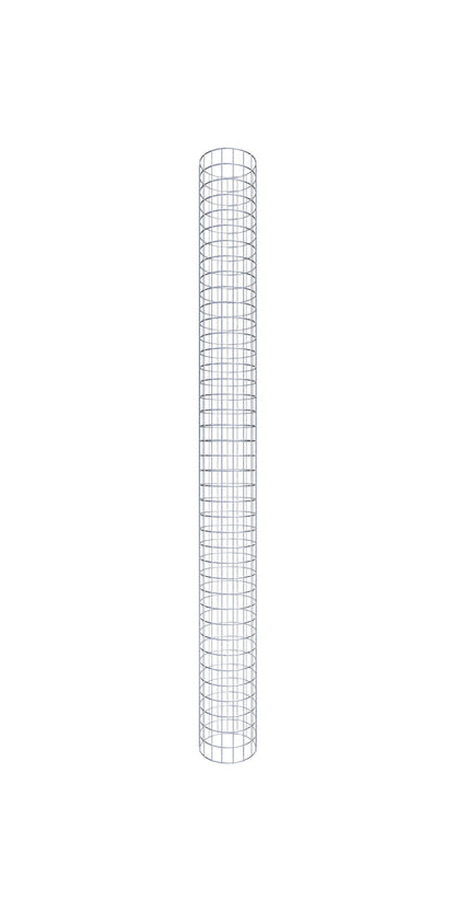 Gabionensäule rund feuerverzinkt, 27 cm Durchmesser, 200 cm Höhe, MW 5 cm x 10 cm