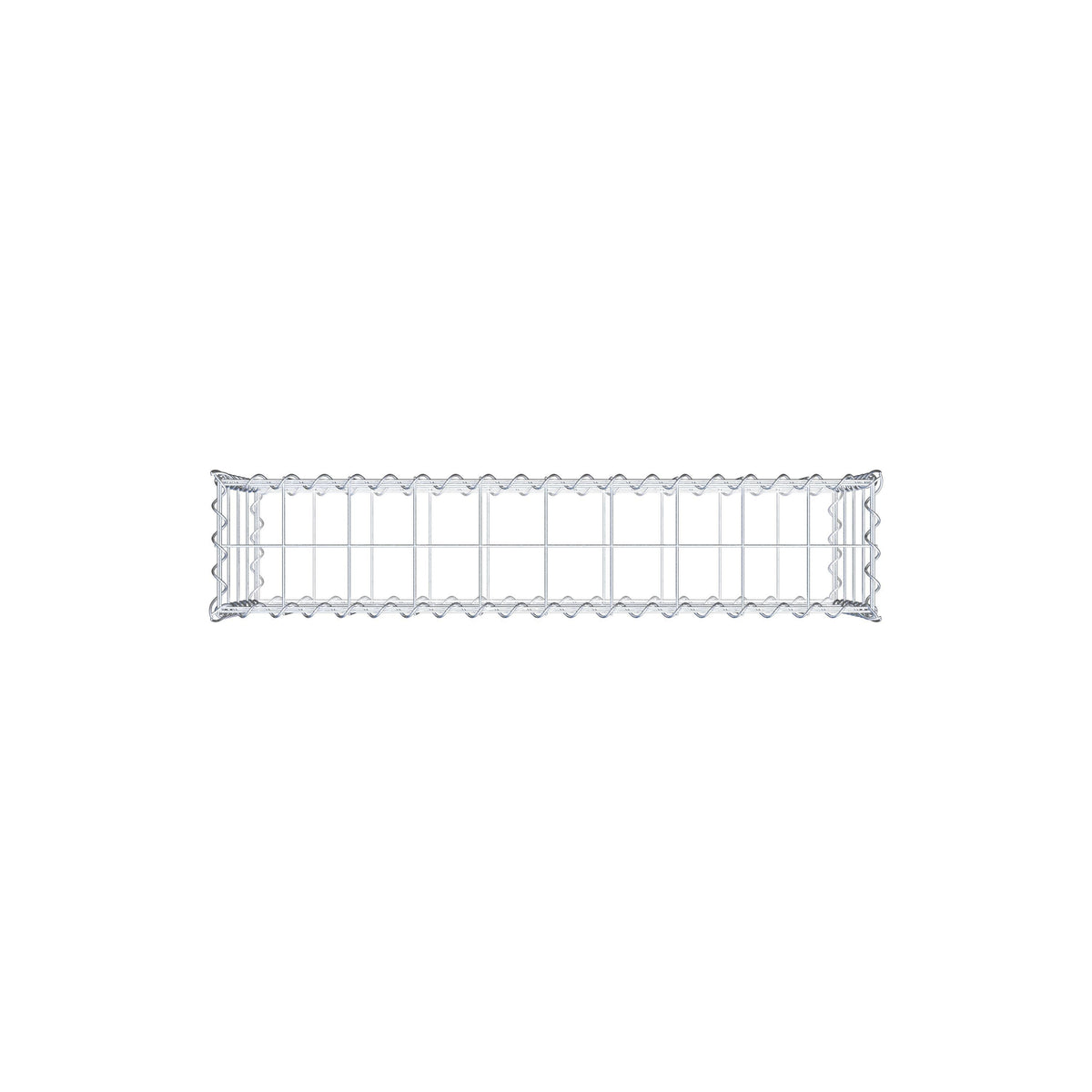 Gabbione 100 cm x 40 cm x 20 cm (L x H x P), maglia 10 cm x 10 cm, spirale