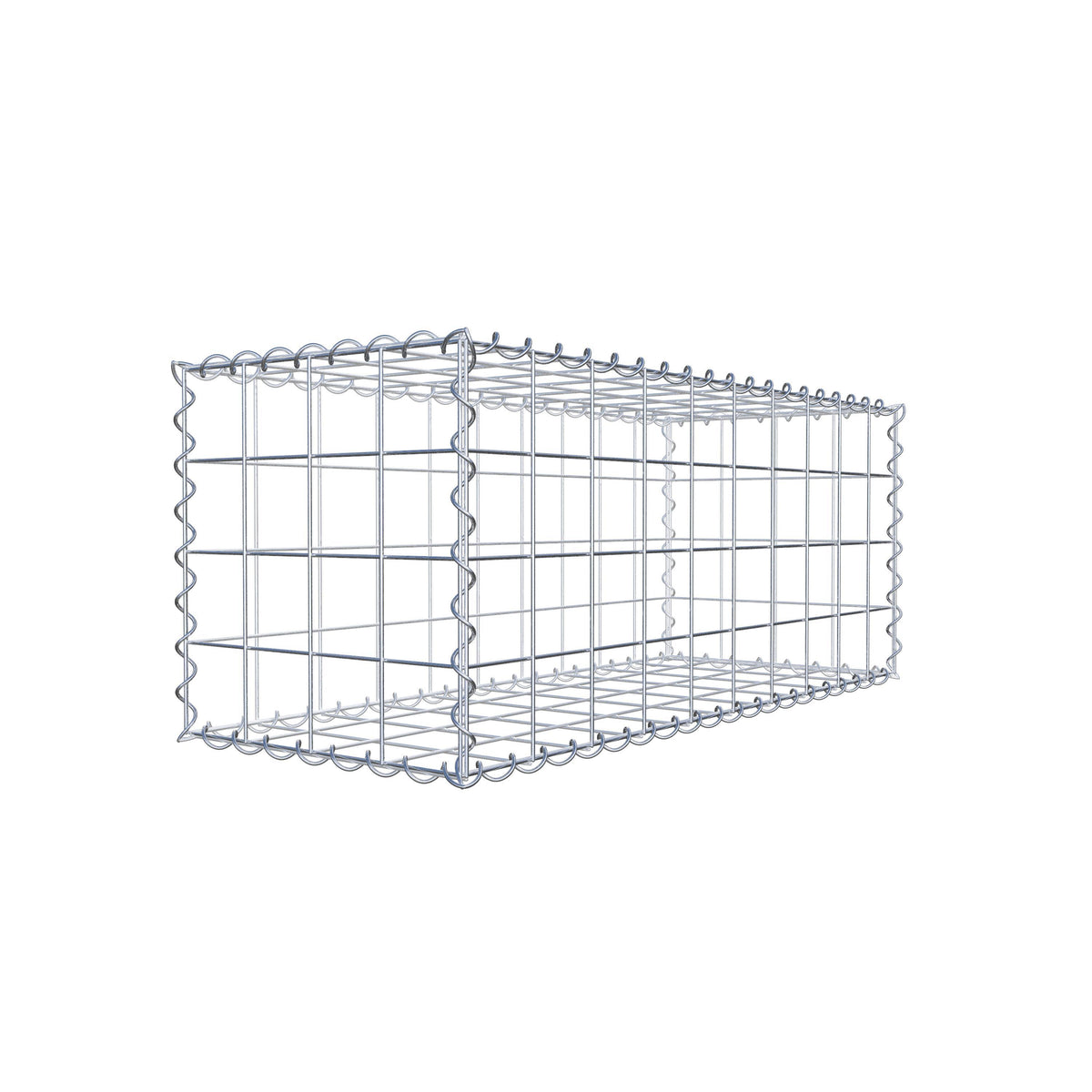 Gabbione 100 cm x 40 cm x 40 cm (L x H x P), maglia 10 cm x 10 cm, spirale