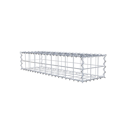 Gabione 100 cm x 20 cm x 30 cm (L x H x T), Maschenweite 10 cm x 10 cm, Spirale
