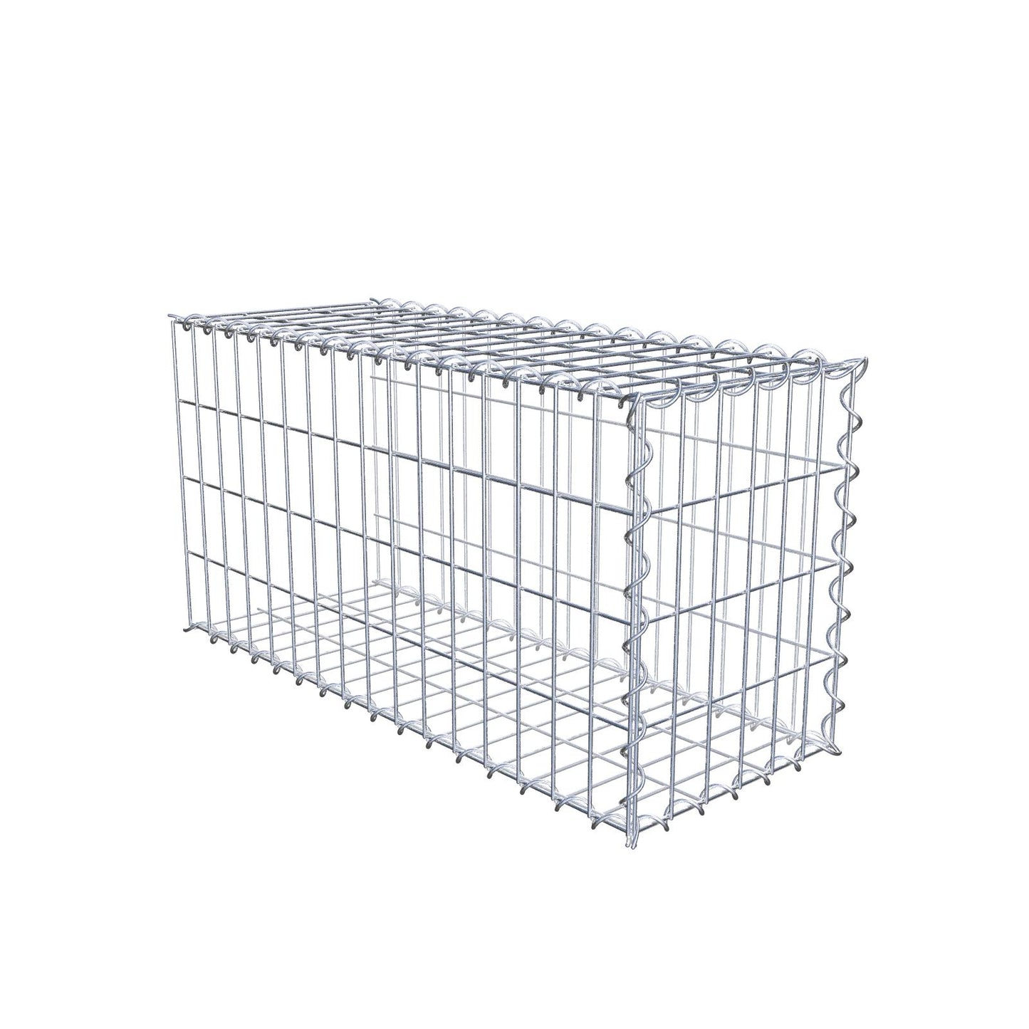 Gabião tipo 2 80 cm x 40 cm x 30 cm (C x A x P), malhagem 5 cm x 10 cm, espiral
