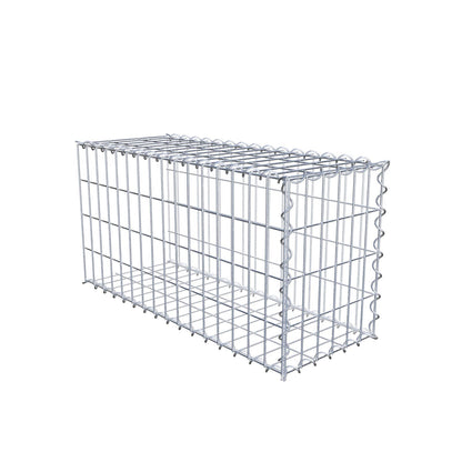 Gabião tipo 2 80 cm x 40 cm x 30 cm (C x A x P), malhagem 5 cm x 10 cm, espiral
