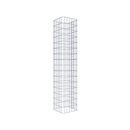 Columna de gaviones angular 32 cm x 32 cm, 160 cm de altura, MW 5 cm x 10 cm